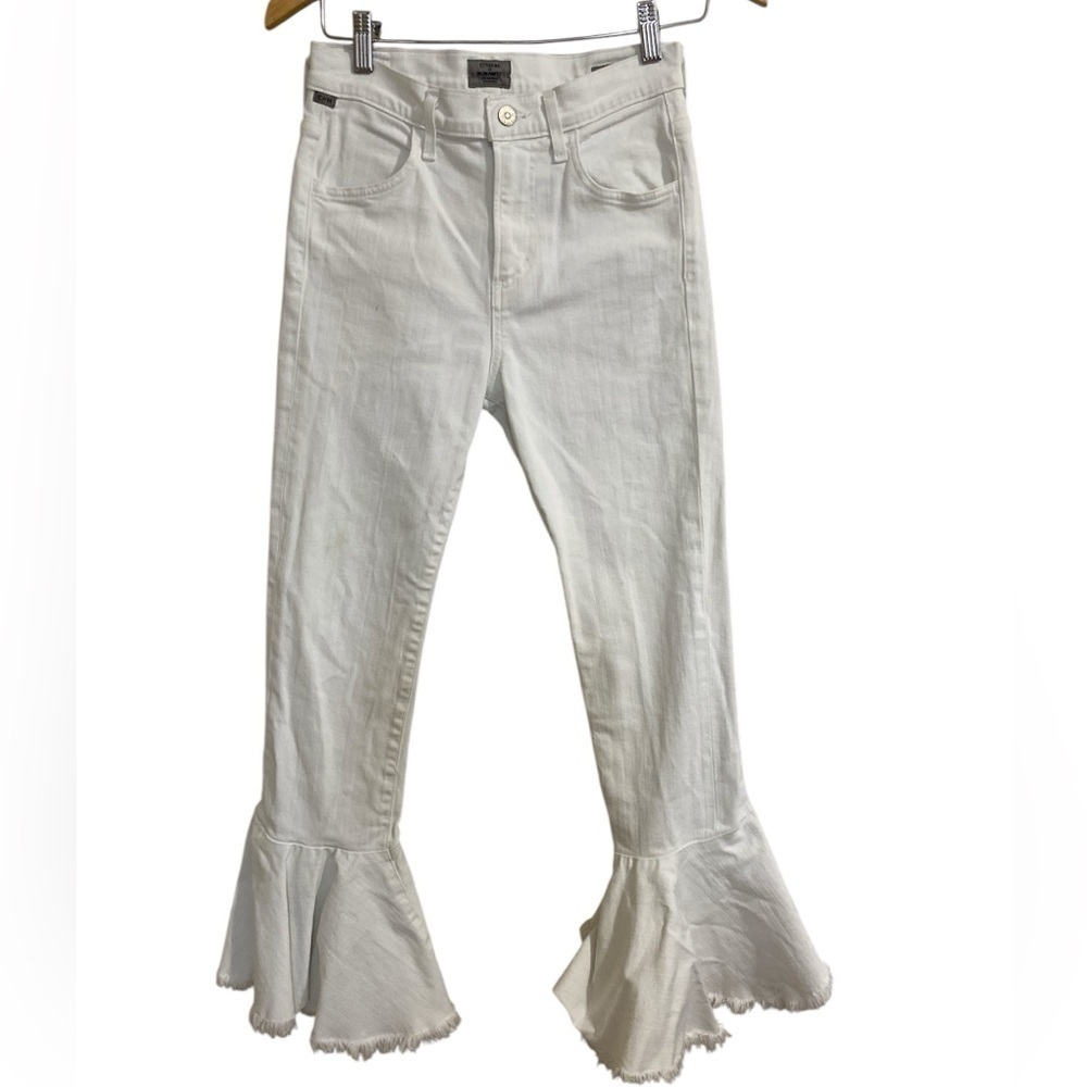 Citizens of Humanity Drew Flounce Jean Optic White  Women's 26 retro Y2K preppy